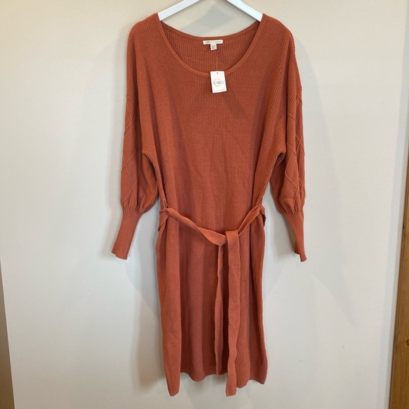 Cato Dresses & Skirts - Womens Plus Size Sweater Dress Size 18/20 NWT Orange